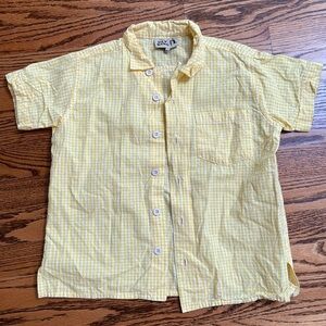 Hey Gang button--down short-sleeve camp shirt, kids size 6/7